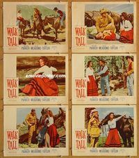 a714 WALK TALL 6 movie lobby cards '60 Willard Parker, Meadows