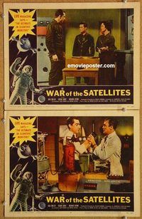 a424 WAR OF THE SATELLITES 2 movie lobby cards '58 Roger Corman
