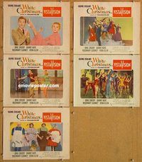 a643 WHITE CHRISTMAS 5 movie lobby cards '54 Bing Crosby, Danny Kaye