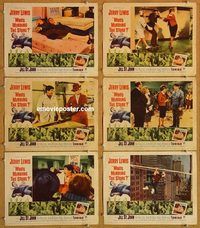 a718 WHO'S MINDING THE STORE 6 movie lobby cards '63 Jerry Lewis