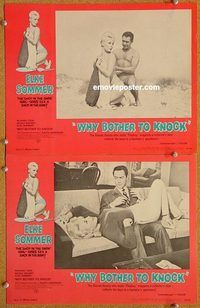 a273 DON'T BOTHER TO KNOCK 2 movie lobby cards '65 Elke Sommer