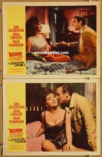 a432 WOMAN OF STRAW 2 movie lobby cards '64 Sean Connery, sexy Gina!