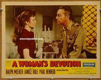 b022 WOMAN'S DEVOTION movie lobby card #5 '56 lover or love-mad!