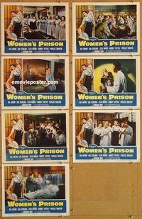 a835 WOMEN'S PRISON 7 movie lobby cards '54 super sexy Cleo Moore!