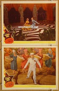 a433 YOLANDA & THE THIEF 2 movie lobby cards '45 Fred Astaire