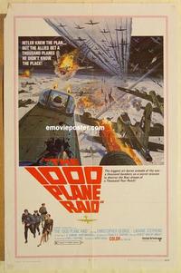 c301 1000 PLANE RAID one-sheet movie poster '69 Christopher George, WWII