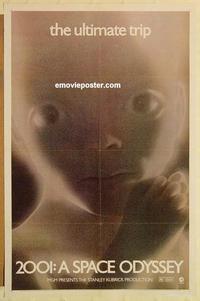 c306 2001 A SPACE ODYSSEY teaser one-sheet movie poster R74 Stanley Kubrick