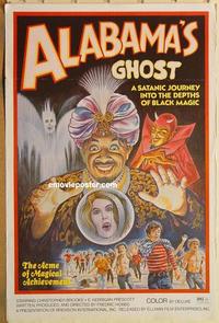 c311 ALABAMA'S GHOST one-sheet movie poster '72 satanic black magic!