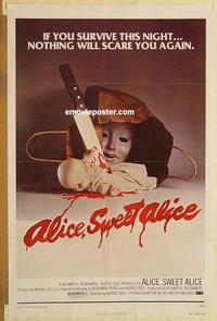 c314 ALICE SWEET ALICE one-sheet movie poster '77 first Brooke Shields!