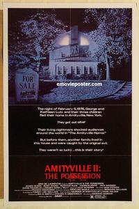 c323 AMITYVILLE 2 one-sheet movie poster '82 The Possession, horror!