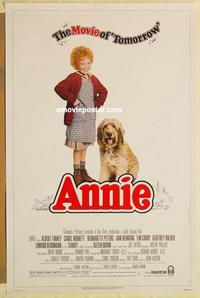 c327 ANNIE one-sheet movie poster '82 Finney, Aileen Quinn, Burnett
