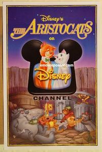 c330 ARISTOCATS TV one-sheet movie poster R00s Walt Disney feline cartoon!
