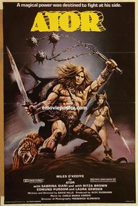 c333 ATOR one-sheet movie poster '82 Joe D'Amato, sword & sorcery!