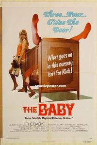 c337 BABY one-sheet movie poster '73 Anjanette Comer, great horror image!