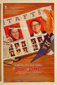 c344 BEST OF TIMES advance one-sheet movie poster '86 Robin Williams