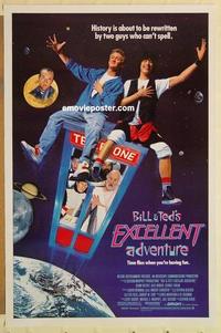 c351 BILL & TED'S EXCELLENT ADVENTURE one-sheet movie poster '89 Keanu