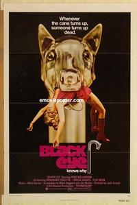 c353 BLACK EYE one-sheet movie poster '74 wild killer dog image!