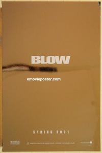 c358 BLOW foil teaser one-sheet movie poster '01 Johnny Depp, cocaine bio!