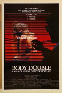 c359 BODY DOUBLE style A one-sheet movie poster '84 De Palma, Griffith