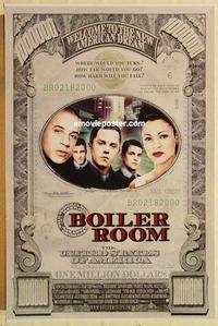c361 BOILER ROOM DS one-sheet movie poster '00 Giovanni Ribisi, Vin Diesel