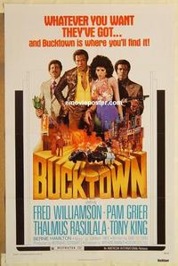 c367 BUCKTOWN one-sheet movie poster '75 Pam Grier, Fred Williamson