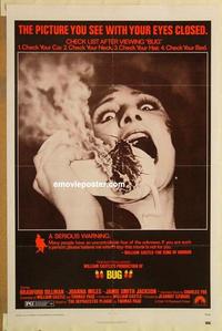 c368 BUG one-sheet movie poster '75 Dillman, wild insect horror imag