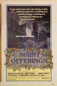 c370 BURNT OFFERINGS one-sheet movie poster '76 Oliver Reed, Bette Davis