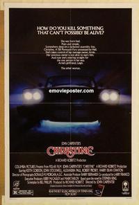 c383 CHRISTINE one-sheet movie poster '83 Stephen King, John Carpenter