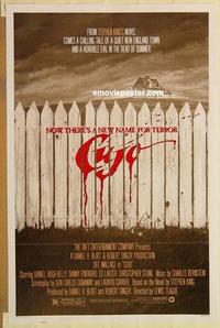 c398 CUJO one-sheet movie poster '83 Stephen King, St. Bernard horror!