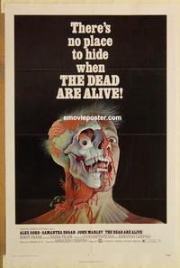 c406 DEAD ARE ALIVE one-sheet movie poster '72 wild zombie horror image!