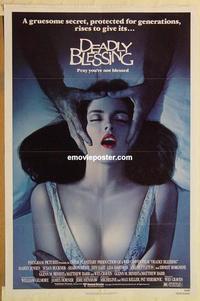 c409 DEADLY BLESSING one-sheet movie poster '81 Wes Craven, horror!