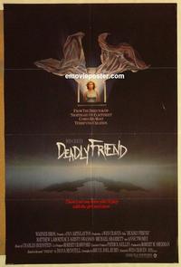 c411 DEADLY FRIEND advance one-sheet movie poster '86 Wes Craven, Swanson