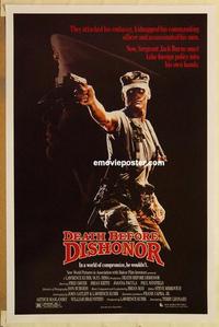 c413 DEATH BEFORE DISHONOR one-sheet movie poster '86 Fred Dryer, Keith