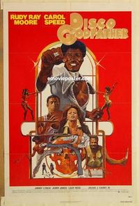 c424 DISCO GODFATHER one-sheet movie poster '80 Rudy Ray Moore, Dante art!