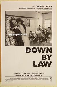 c428 DOWN BY LAW one-sheet movie poster '86 Jim Jarmusch, Roberto Benigni