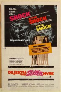 c430 DR JEKYLL & SISTER HYDE one-sheet movie poster '72 Ralph Bates