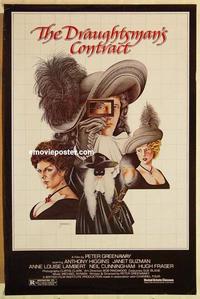 c433 DRAUGHTSMAN'S CONTRACT one-sheet movie poster '83 cool Sparacio art!