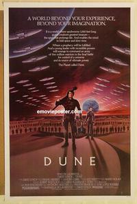 c437 DUNE one-sheet movie poster '84 Kyle MacLachlan, David Lynch, sci-fi!