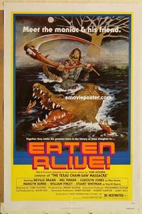 c441 EATEN ALIVE one-sheet movie poster '77 Tobe Hooper, horror!