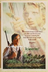 c447 EMERALD FOREST one-sheet movie poster '85 John Boorman, true story!