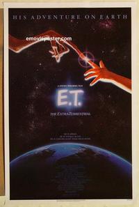 c452 ET one-sheet movie poster '82 Steven Spielberg, Drew Barrymore