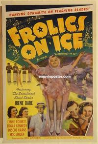 c455 EVERYTHING'S ON ICE one-sheet movie poster R40s Dare, ice skating!