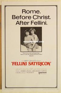 c468 FELLINI SATYRICON one-sheet movie poster '70 Italian, cult classic!