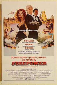 c472 FIREPOWER one-sheet movie poster '79 Sophia Loren, James Coburn