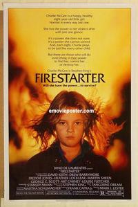 c473 FIRESTARTER one-sheet movie poster '84 very young Drew Barrymore!