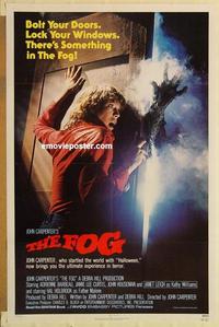 c481 FOG style B 1sh '80 John Carpenter, Jamie Lee Curtis, there's something out there!