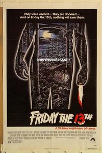 c488 FRIDAY THE 13th one-sheet movie poster '80 horror classic!