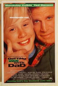 c499 GETTING EVEN WITH DAD DS advance one-sheet movie poster '94 Culkin