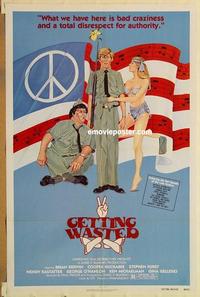 c500 GETTING WASTED one-sheet movie poster '80 drugs, military!