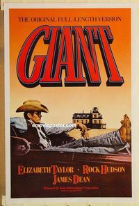 c502 GIANT one-sheet movie poster R83 James Dean, Liz Taylor, Rock Hudson